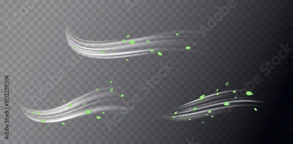 Obraz Green swirl elements