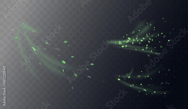 Obraz Green swirl elements