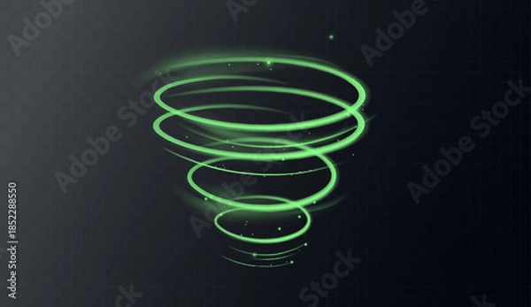 Obraz Green swirl elements