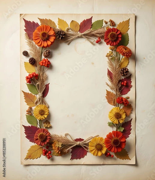 Obraz Autumn Floral Frame