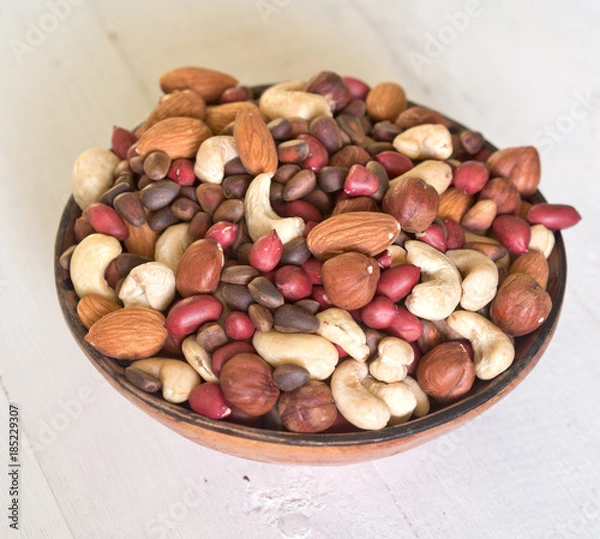 Fototapeta Assorted nuts in bowl