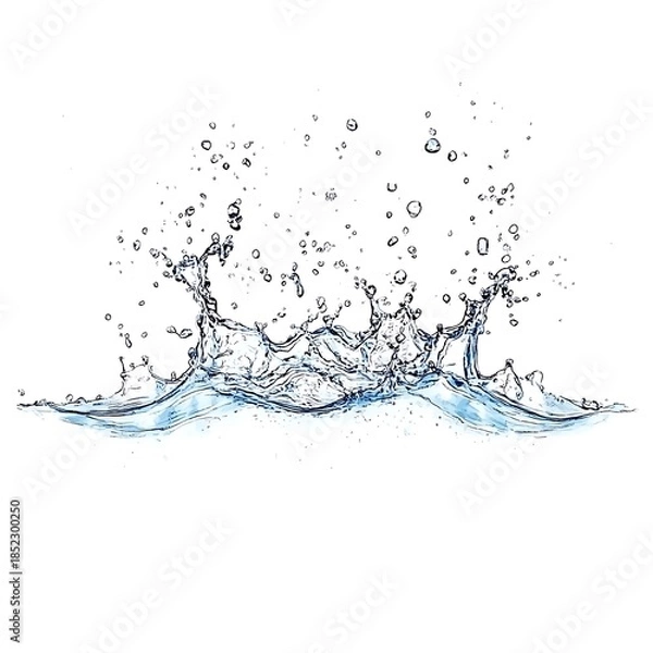Obraz Dynamic Clear Blue Water Splash