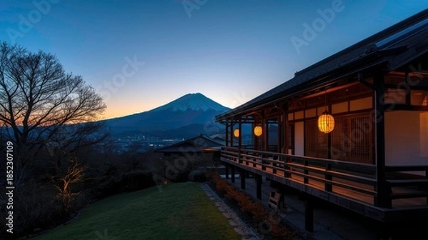 Obraz sunset in the mountains