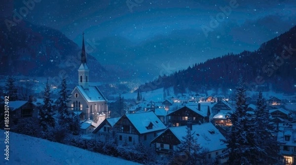 Obraz night city landscape