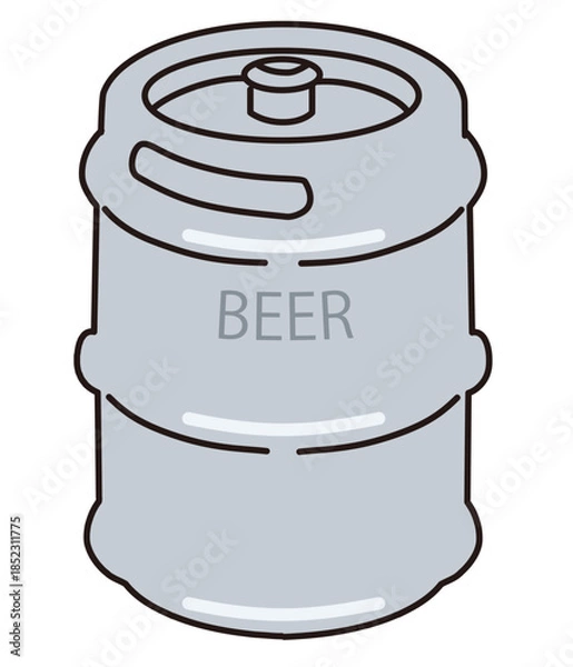 Obraz 業務用10Lのビール樽のベクターイラスト