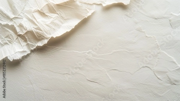 Fototapeta White Plaster Texture Background with Rough Natural Surface