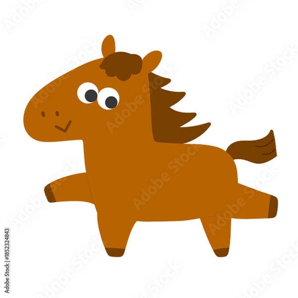 Obraz 午年イラスト素材｜ゆるい親しみやすい馬