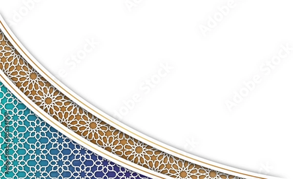 Obraz Islamic Geometric Design Corner Element
