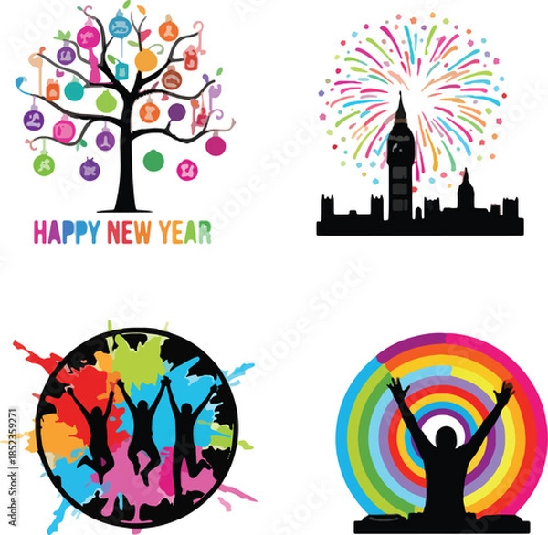 Fototapeta Happy new year