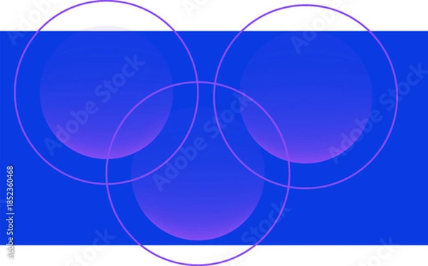 Obraz Vector abstract graphic design Banner blue technology background.