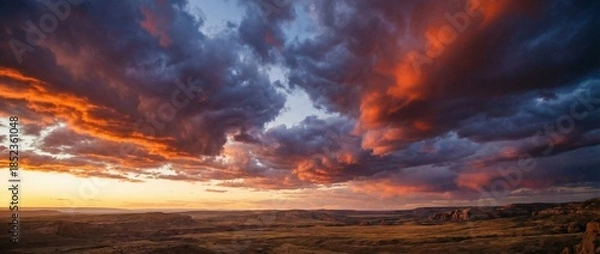 Fototapeta fire in the clouds