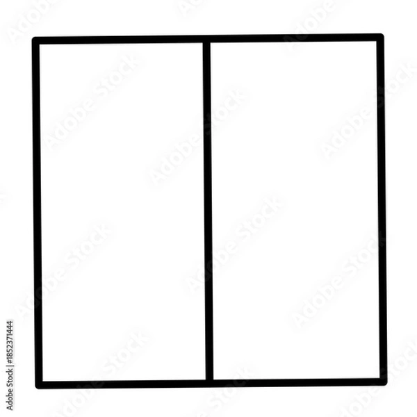 Fototapeta square measurement icon vector