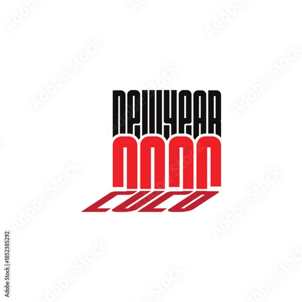 Fototapeta 2026 new year design loogo vector