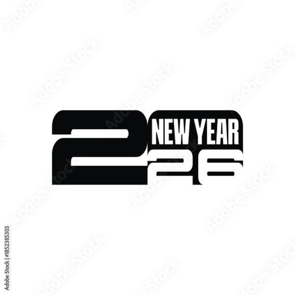 Fototapeta 2026 new year design loogo vector