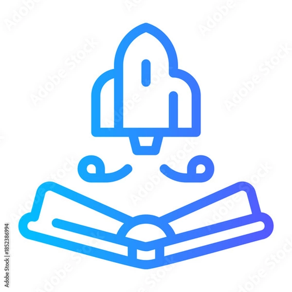 Obraz rocket gradient icon