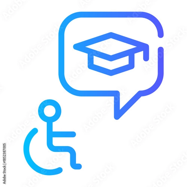 Obraz special education gradient icon