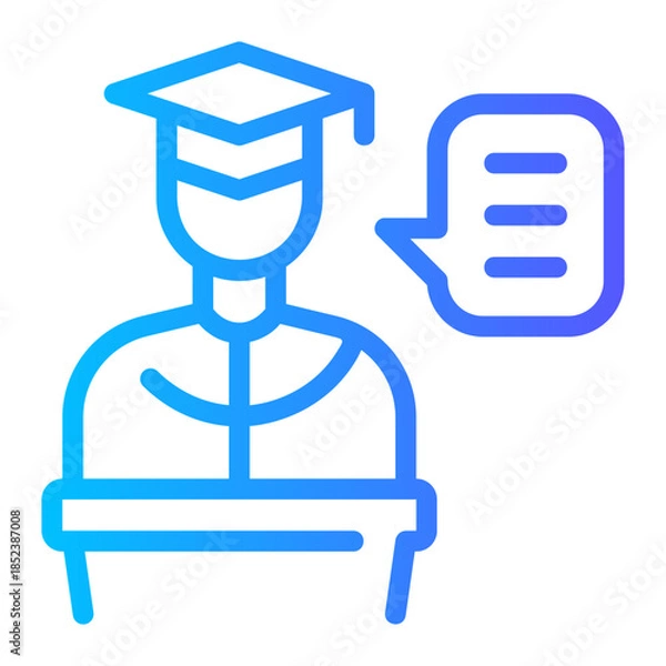 Obraz speech gradient icon