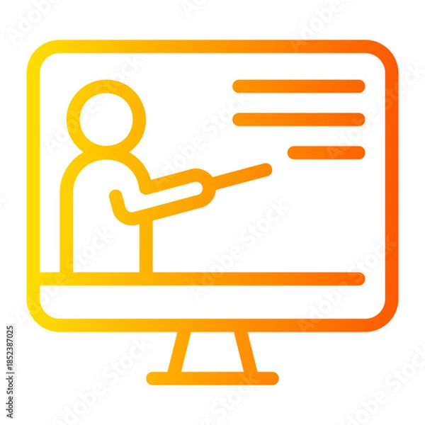Obraz virtual classroom gradient icon