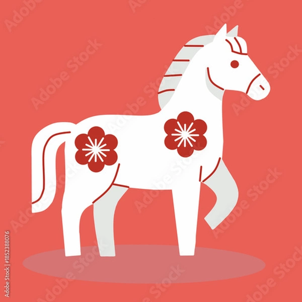 Obraz horse with a flower