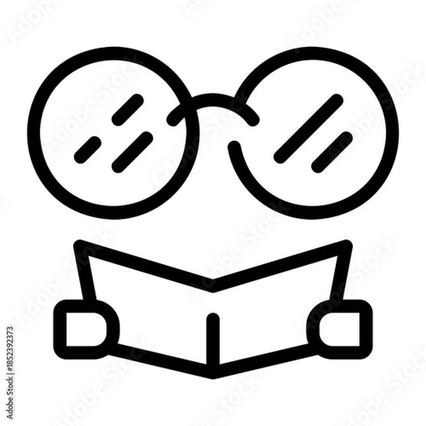 Obraz reading line icon