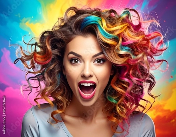 Obraz a screaming woman