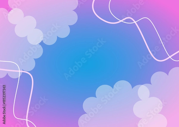 Obraz pink background with clouds