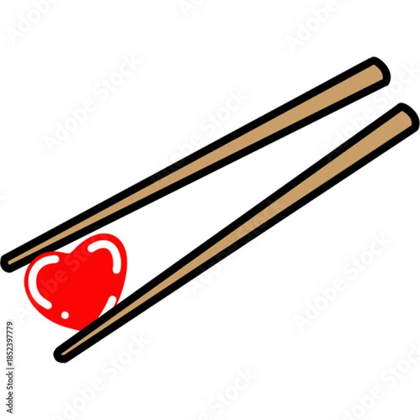 Obraz chopsticks on a plate