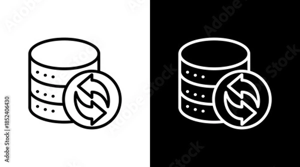 Obraz Data Restore With Icon Set Design