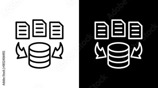 Obraz Data Collection With Icon Set Design