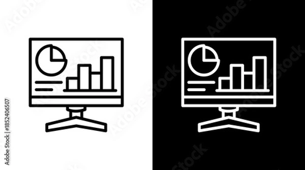Obraz Data Dashboard With Icon Set Design