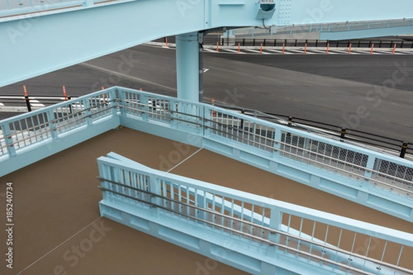 Fototapeta 歩道橋の階段