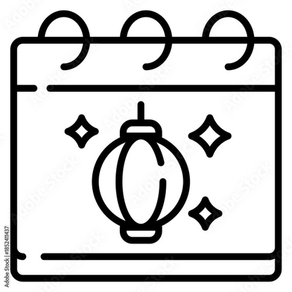 Obraz Calendar Line Icon