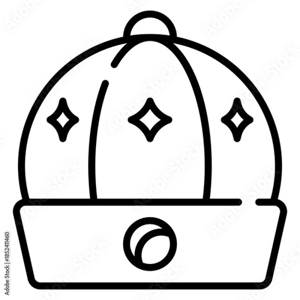 Obraz Chinese Hat Line Icon