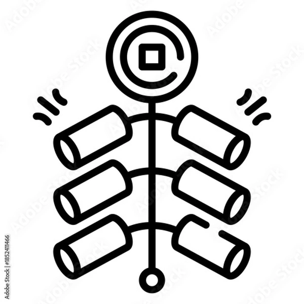 Obraz Firecracker Line Icon