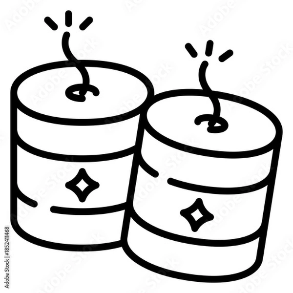 Obraz Firecracker Line Icon