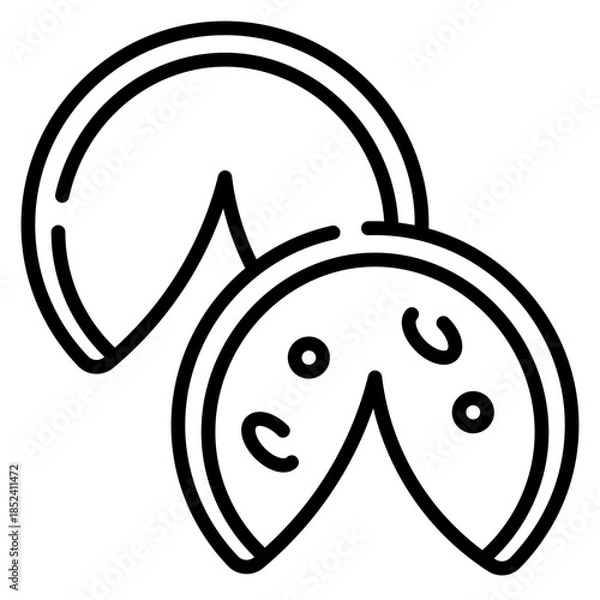 Obraz Fortune Cookies Line Icon