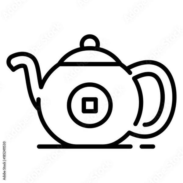 Obraz Chinese Teapot Line Icon