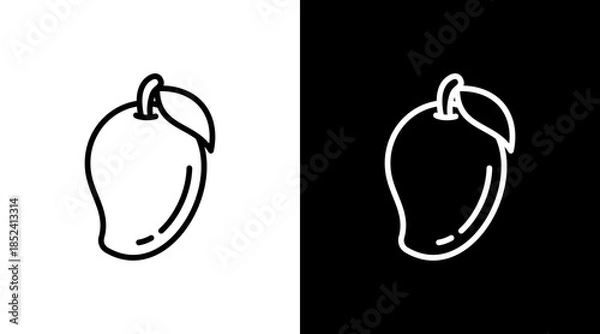 Obraz Mango With Icon Set Design