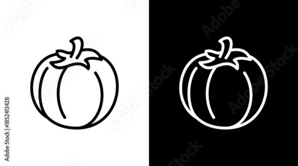 Obraz Tomato With Icon Set Design