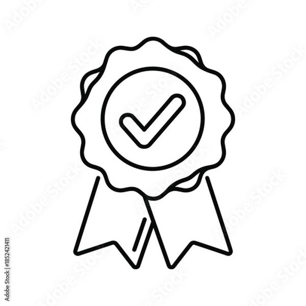 Obraz Certification badge icon with checkmark