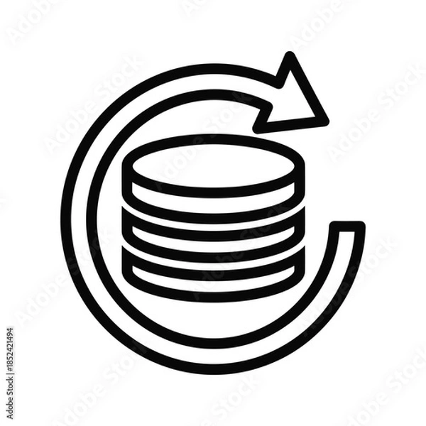 Obraz Data refresh icon representing update and reload