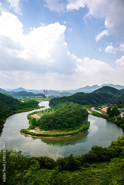 Obraz 강원도 영월 한반도지형