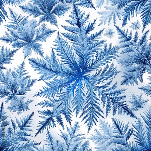 Obraz Frost Pattern Isolated on White Background