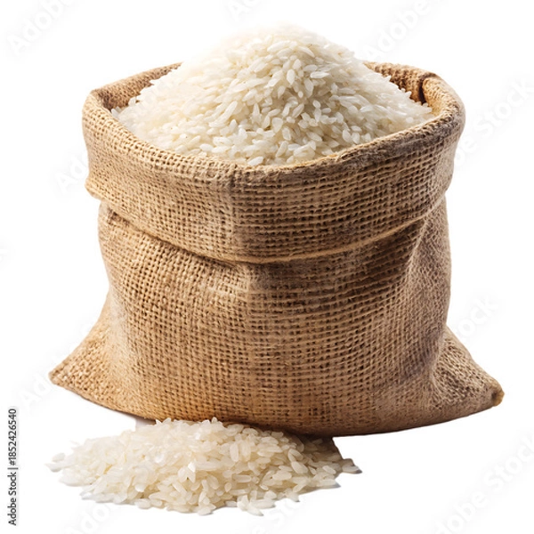 Obraz Rice Bag Isolated on White Background