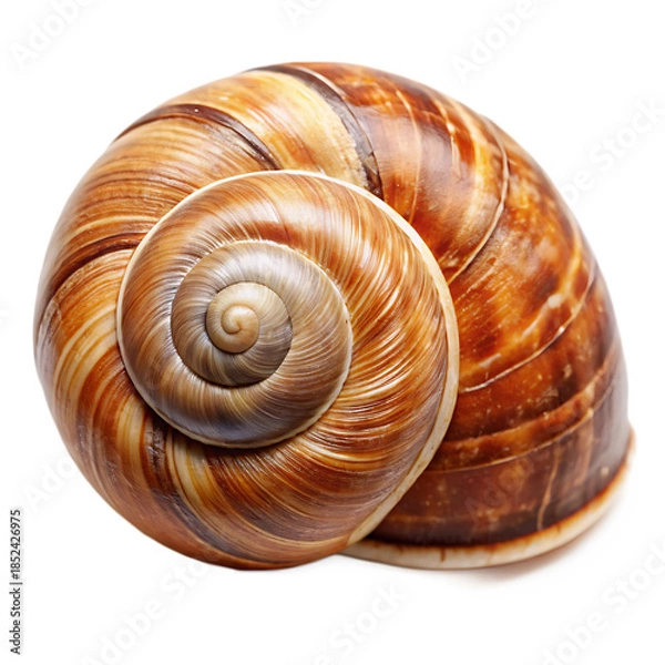 Obraz Snail Shell Isolated on White Background
