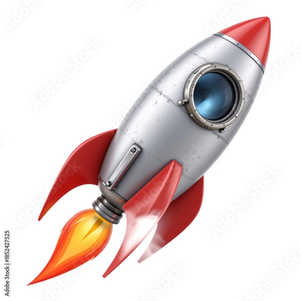 Obraz Rocket launching event outer space digital art sci-fi environment dynamic viewpoint innovation concept