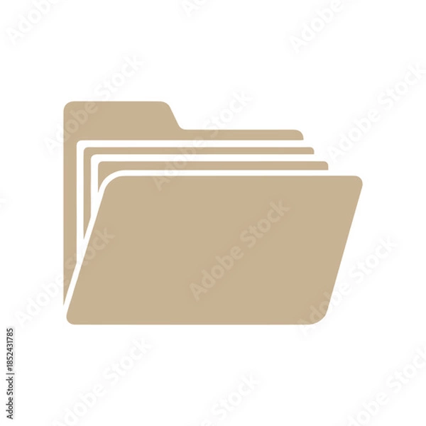 Obraz Folder Icon Representing Documents and Files for Organization and Storage.