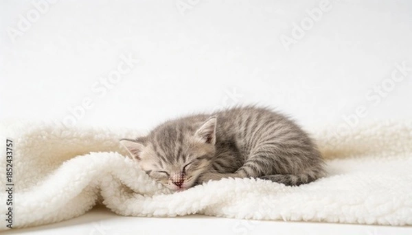 Obraz kitten on a white background