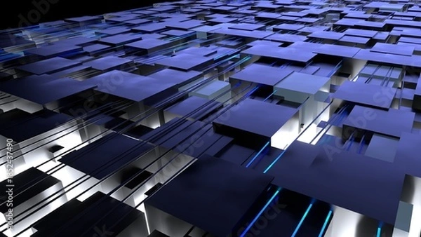 Fototapeta 抽象的な量子コンピュータのイラスト:Abstract quantum computer