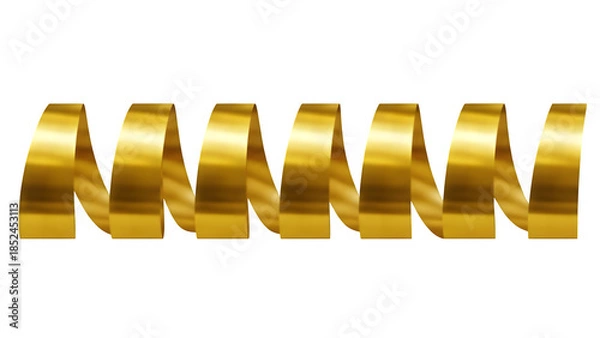 Fototapeta Gold spring isolated on transparent background